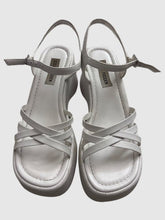 White wedge ankle strap sandals - SM REBOOTED
