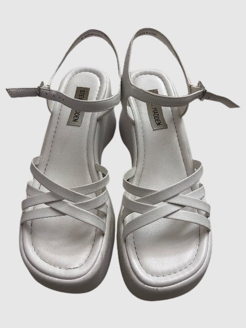 White wedge ankle strap sandals - SM REBOOTED