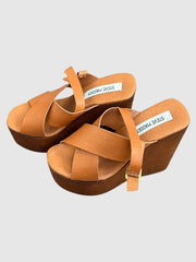 Women’s wooden platform wedge sandals - SM REBOOTED